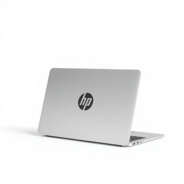 Silver HP laptop